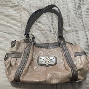 Kathy Van Zeeland  Metallic Tan Shoulder Bag